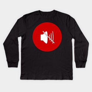 Mute, sign , symbol Kids Long Sleeve T-Shirt